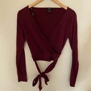 Maroon crop top